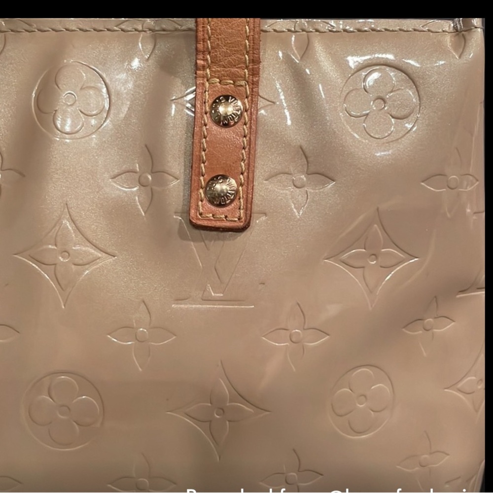 Auth Louis Vuitton Vernis Reade PM Cream Tan Lt Beige Purse Bag Luxury Designer - Picture 4 of 17
